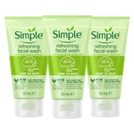 3 X 50ml Kind To Skin Soap Free Refreshing Facial Gel Wash | Set of 3 | White