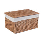 Wicker Light Steamed Cotton Lined Storage Basket | Medium | Brown