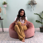 Aurora Velvet Bean Bag | Pink