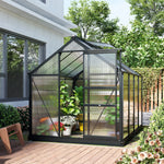 Polycarbonate Walk-in Greenhouse 6x8ft | Gray
