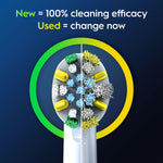 Floss Action White X-filaments Toothbrush Replacement Heads, Pack Of 4
