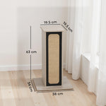63cm Cat Scratching Post, Scratcher W/ Replaceable Scratching Board