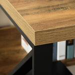 Workstation Desk With Storage Shelf, Brown
