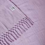 Kashi Cotton Throw With Tassels | 225cm x 255cm | Lilac