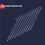 50 Tent Ground Pegs - Green