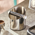 Steel Espresso Knock Box - Coffee Grounds Bin | Silver