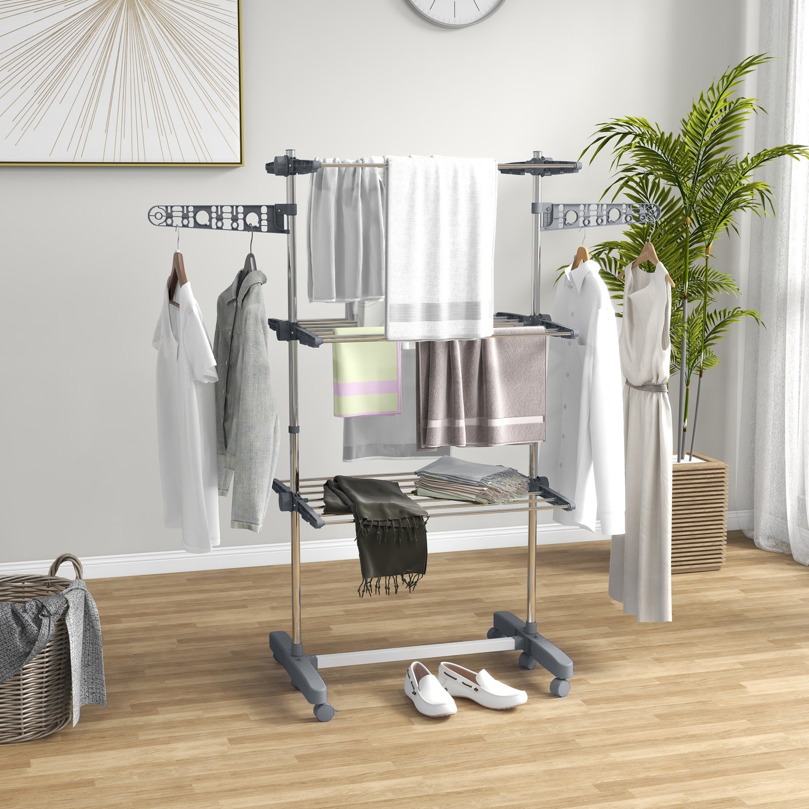 3/4 Tier Clothes Airer Stainless Steel Clothes Drying Rack | Medium