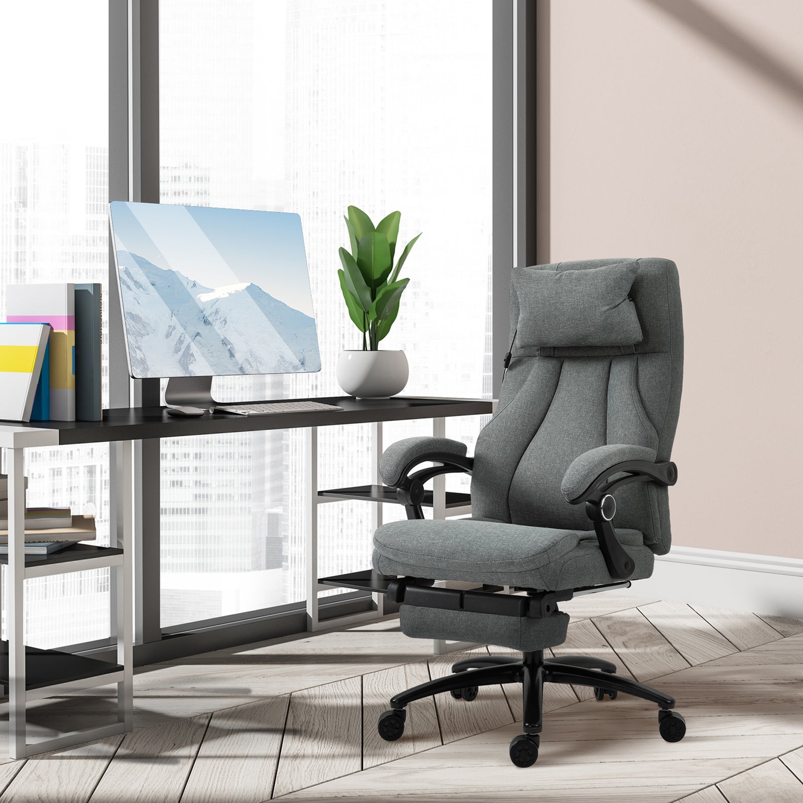 Massage Office Chair 2-point Vibration Usb