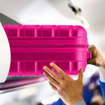 55x35x20cm Cabin Carry On Suitcase Hard Shell Overhead Luggage 100+ Airlines Approved | Cabin | Pink