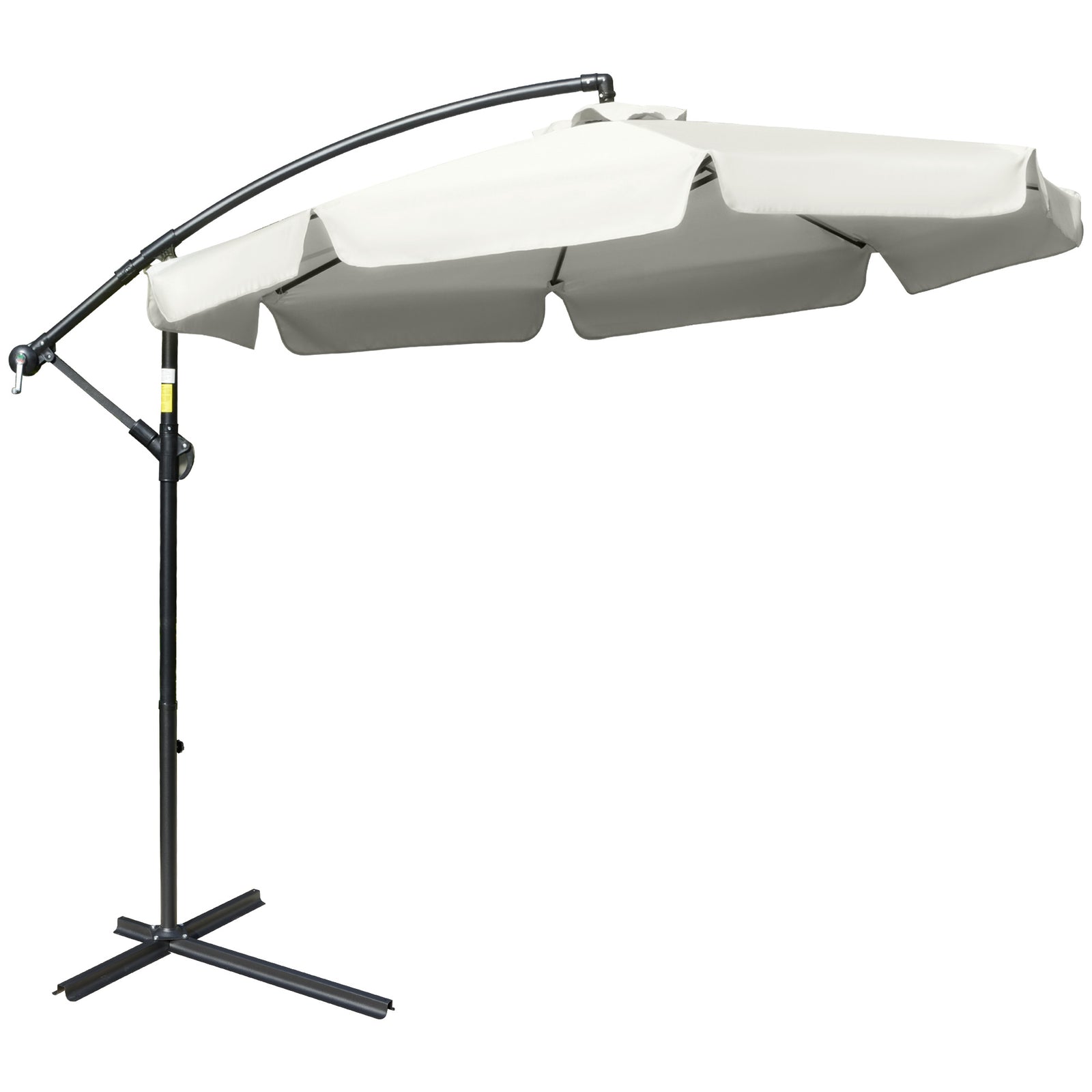 2.7m Cantilever Parasol Banana W/ Crank Handle | Cream