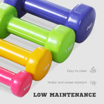 10kg Dumbbell Weights Set With Case For Home Gym | Multi Colour