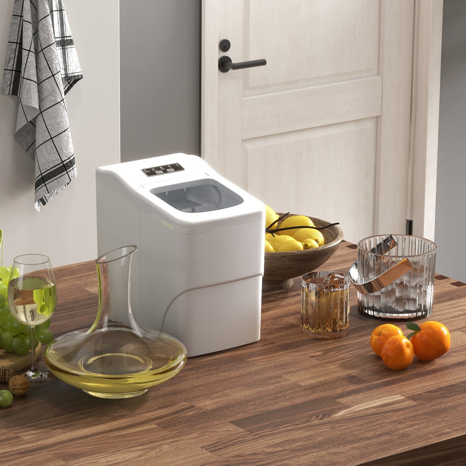 Ice Maker 12kg Per 24h Production With Scoop Basket | One Size | White
