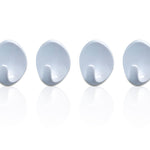 St Helens Small Self Adhesive Oval Shaped Plastic Hooks (pack Of 6)