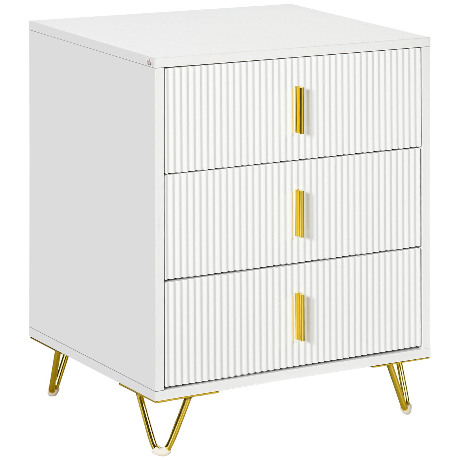 3 Drawer Dresser, Chest Of Drawers Storage Cabinet, White