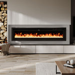 42/50/60 Inch Electrical Fireplace With Remote, 12 Vibrant Flame Colours, Adjustable Heating Modes, And Safety Features | Large