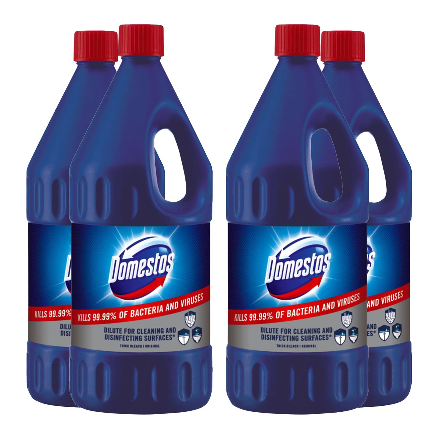 Original Disinfecting Thick Bleach Kills 99.99% Bacteria & Virus, 4x 2l | 4 x 2L