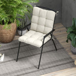 Garden Back Chair Cushion Patio Seat Cushion Pad Outdoor | Cream