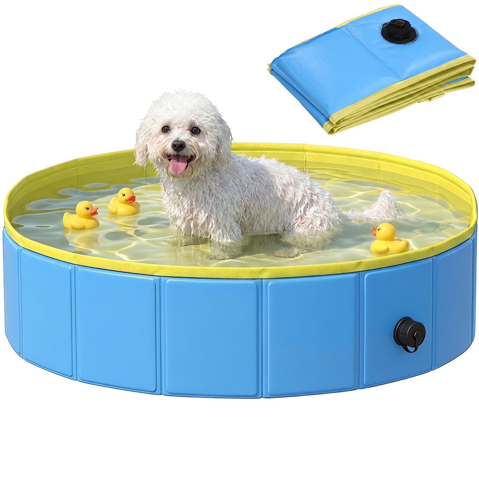 Dog Pool Dog Bath Tub Dog Paddling Pool | 80 x 20cm | Blue