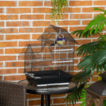 Metal Bird Cage, With Plastic Perch, Swing Ring, Handle, 39 X 33 X 47cm