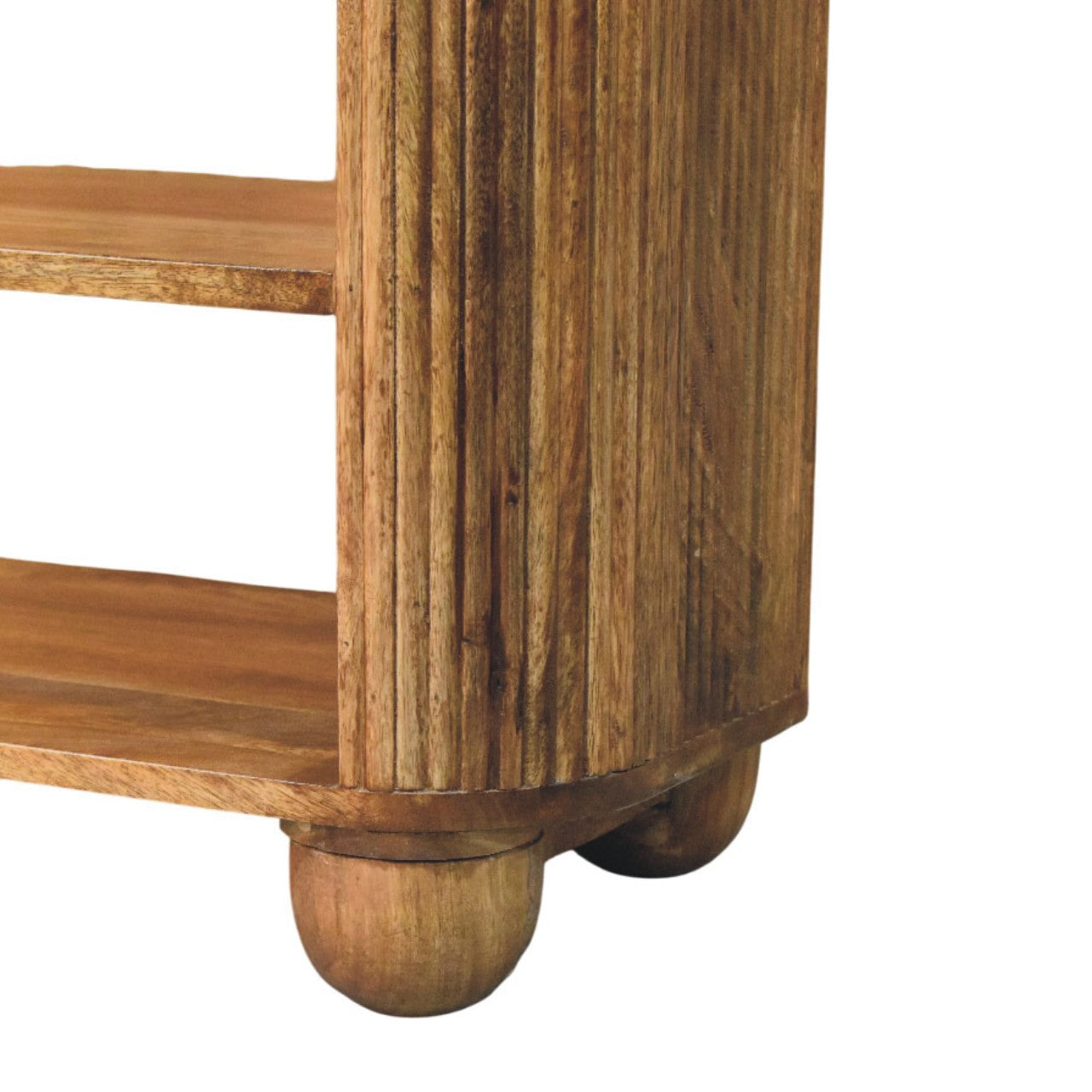 Beaumont Marble Shoe Bench, 2 Open Shelves, White and Brown