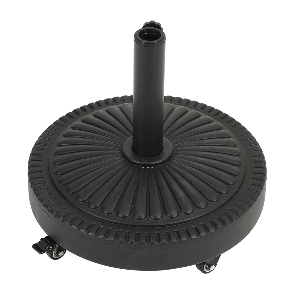 Concrete-filled Patio Umbrella Stand With Wheels