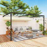 4 X 3(m) Outdoor Pergola Retractable Canopy Wall Mounted