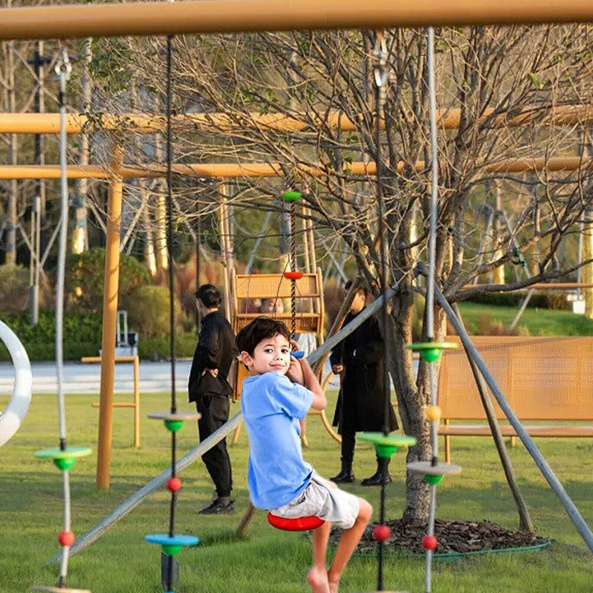 Kids Outdoor Climbing Rope Tree Swing Activity – 200cm Garden Playground Rope For Children Ages 3–5