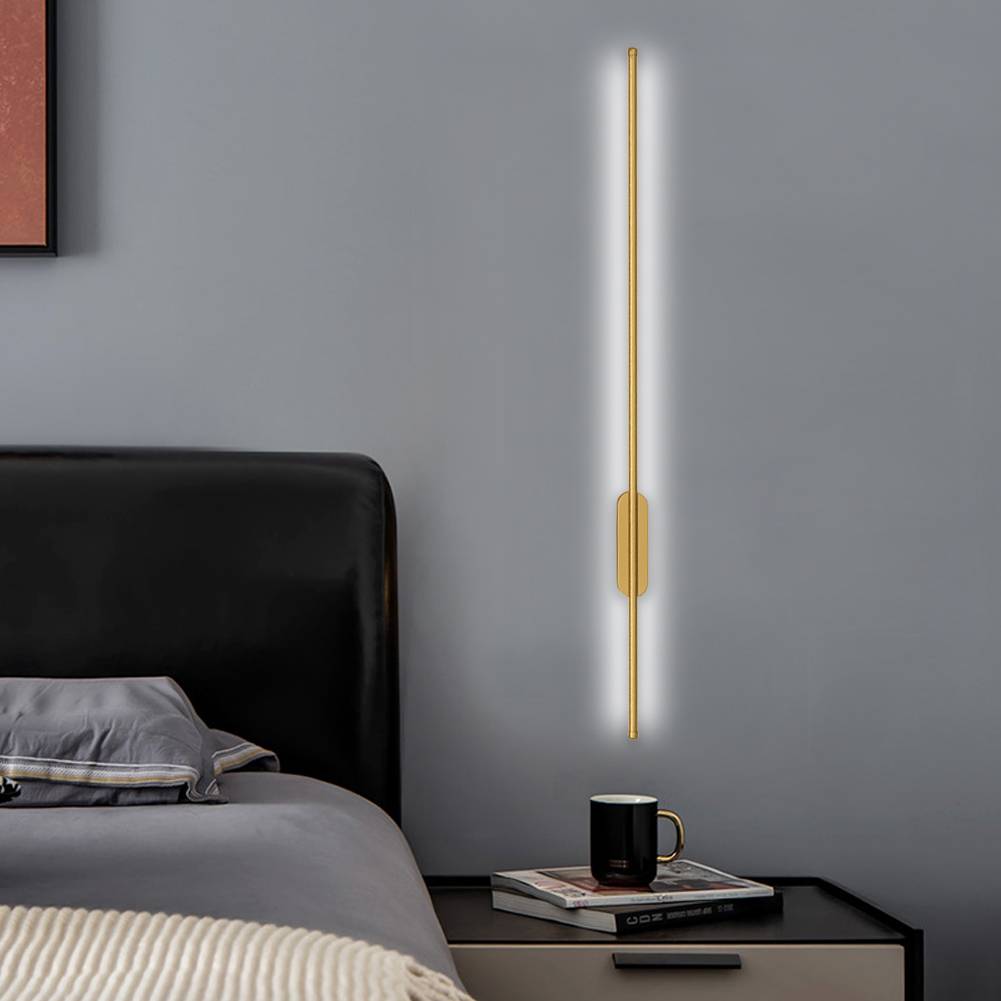 Modern Gold Aluminium Linear Led Wall Lighting Fixture 100cm | White