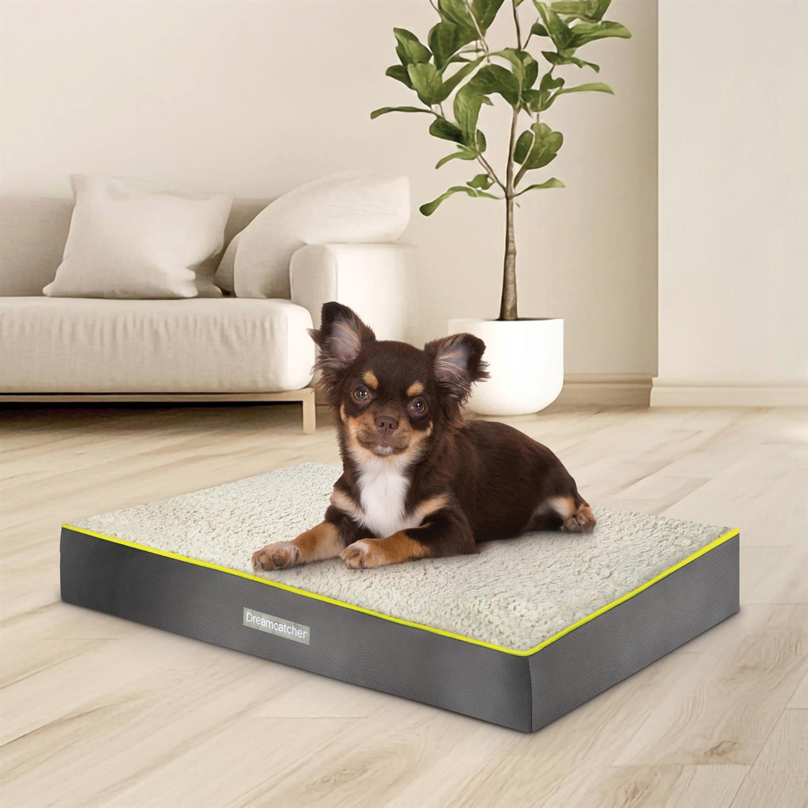 Grey Small To Xxl Dog Beds Orthopaedic Extra Large Flat Crate Pet Mattress, Removable Washable Cover | 76cm | Grey
