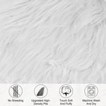 Faux Fur Sheepskin Rug | White