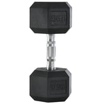 17.5kg Hex Rubber Dumbbell For Home Exercise | Black
