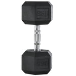 17.5kg Hex Rubber Dumbbell For Home Exercise | Black
