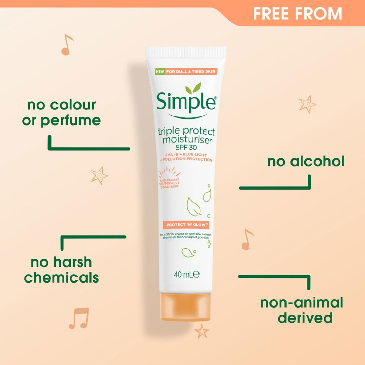 Triple Protect Face Moisturiser Spf30, 40ml, 6pk | Set of 6