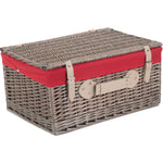 Wicker 51cm Antique Wash Picnic Basket | Red