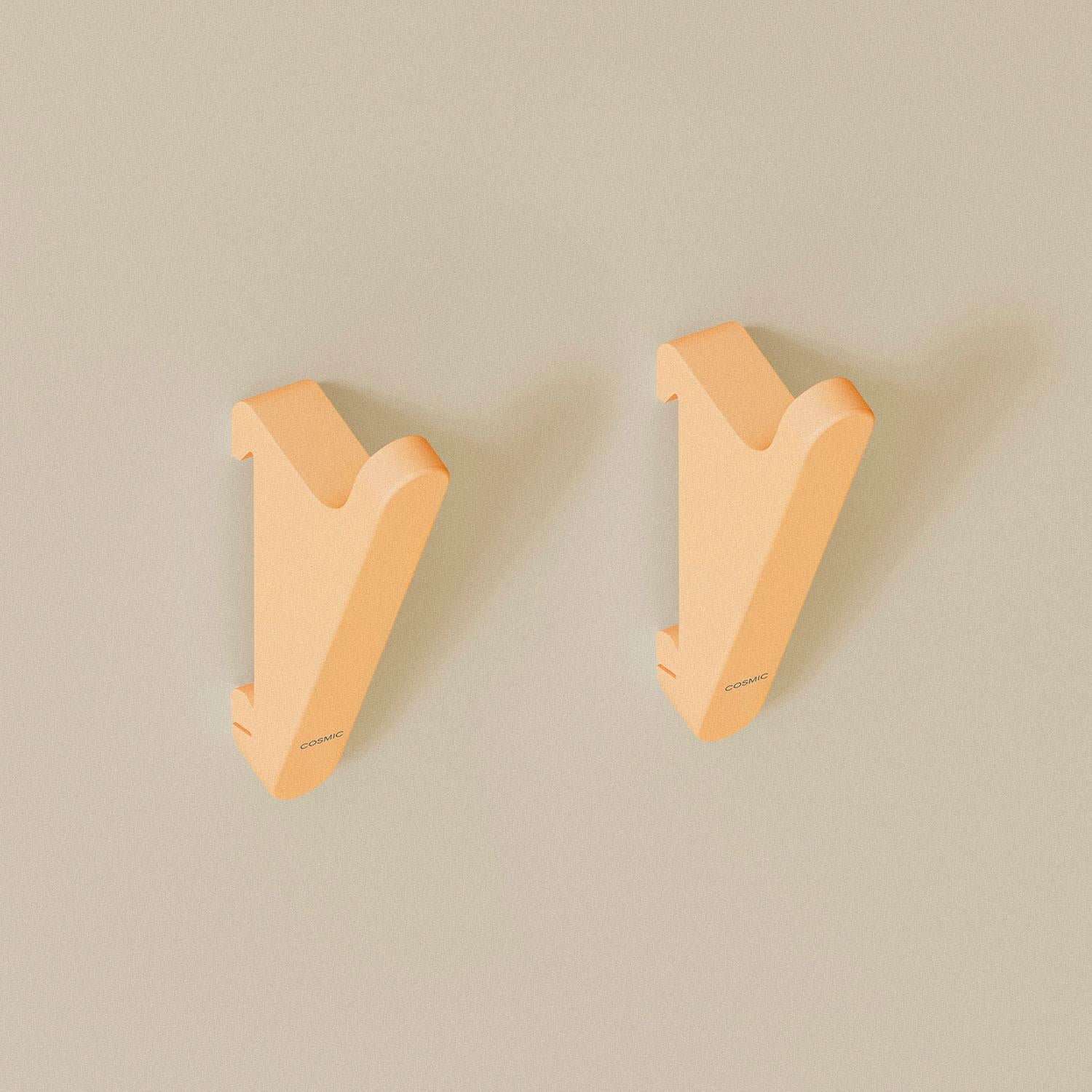 Towel Hook Coat Hook 2 Pcs Wall Guide Fits Alife Collection | Peach