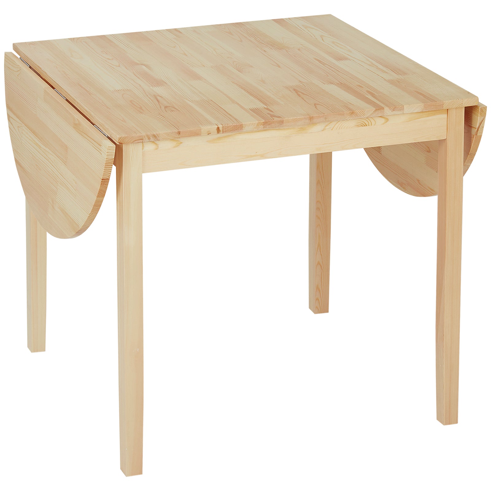 Foldable Dining Table, Solid Wood Drop Leaf Table