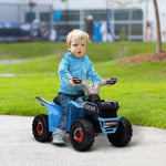 Electric Quad Bike, 6v Kids Ride-on Atv, For Ages 18-36 Months | Blue