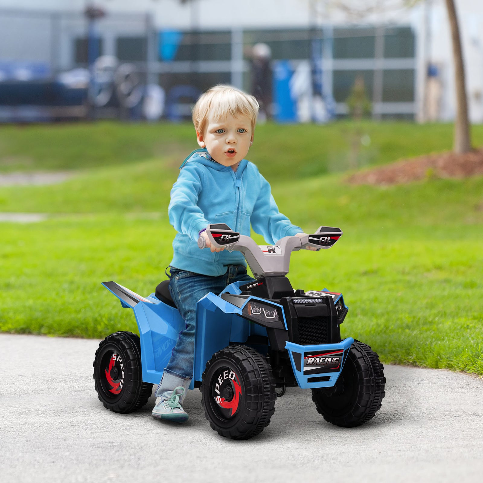 Electric Quad Bike, 6v Kids Ride-on Atv, For Ages 18-36 Months | Blue