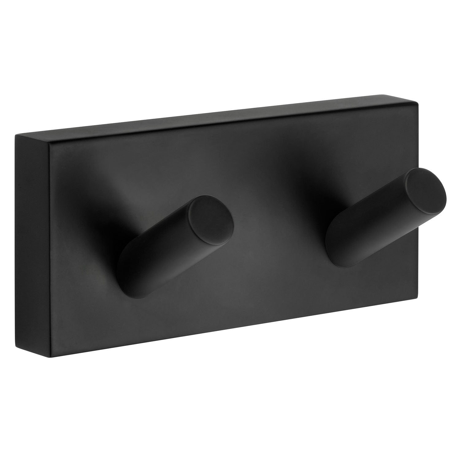 Towel Hooks Wall Mounted Storage Non-rust Brass Core | Double | Black