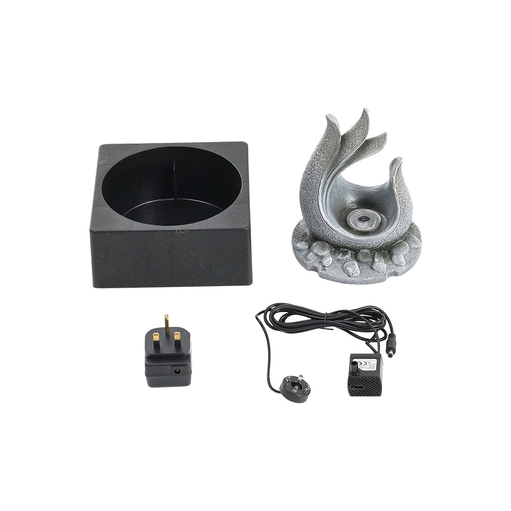 Tabletop Resin Water Fountain With Led Light