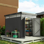 5.3x8.5ft Galvanised Steel Garden Shed