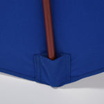 2.5m Wooden Garden Parasol Sun Shade | Blue