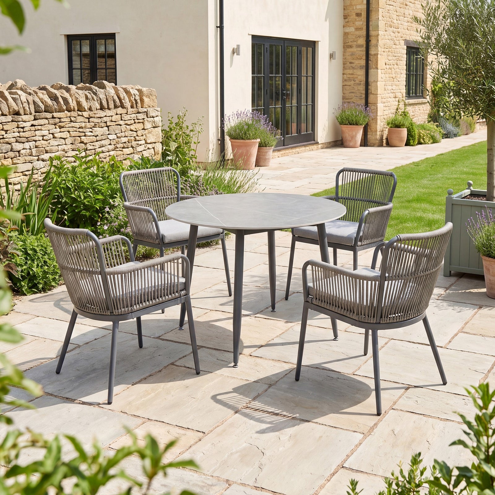 Westcott 4 Seater Garden Dining Set | Grey