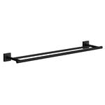 Towel Rail Wall Mounted Bathroom Storage Non Rust Brass | Double | Black