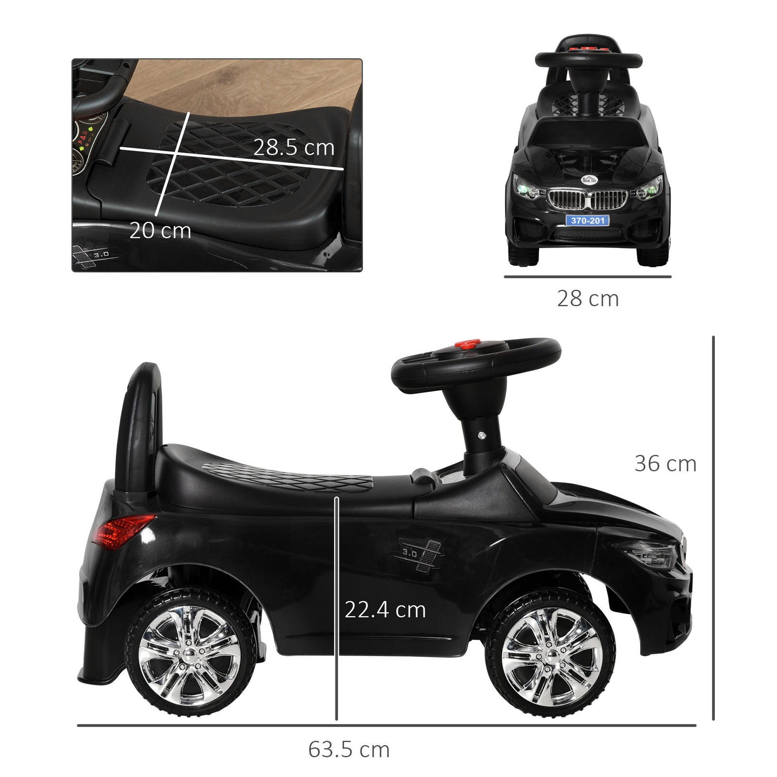 Ride On Car Baby Toddler Walker Foot To Floor Sliding Car Slider | Black
