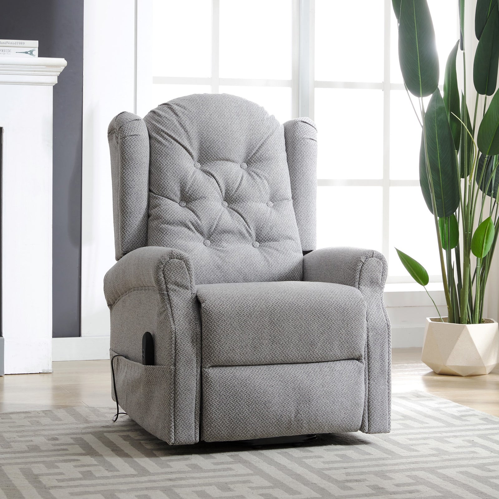 Crawley Electric Riser Recliner With Massage And Heat | Grey