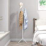 Coat Rack Bamboo Coat Stand With 8 Hooks For Handbags | One Size | White