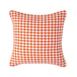 Houndstooth Cotton Cushion Cover | 60cm x 60cm | Orange