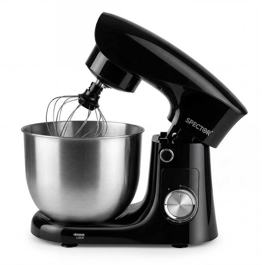 Spector Stand Mixer Electric 5l+4.5l Mixing Bowl 1500w 10 Speed Dough Hook Whisk