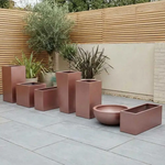 Zinc Galvanised Trough Planter | 75cm x 32cm x 32cm | Rose Gold